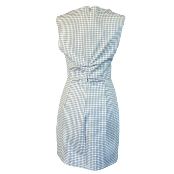 Rachel Comey Siega Checked Sheath Sleeveless Mini Dress Blue White Medium - Picture 9 of 15